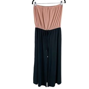 Gottex Strapless Color Block Wide
Leg Cropped Jumpsuit Romper Sz M